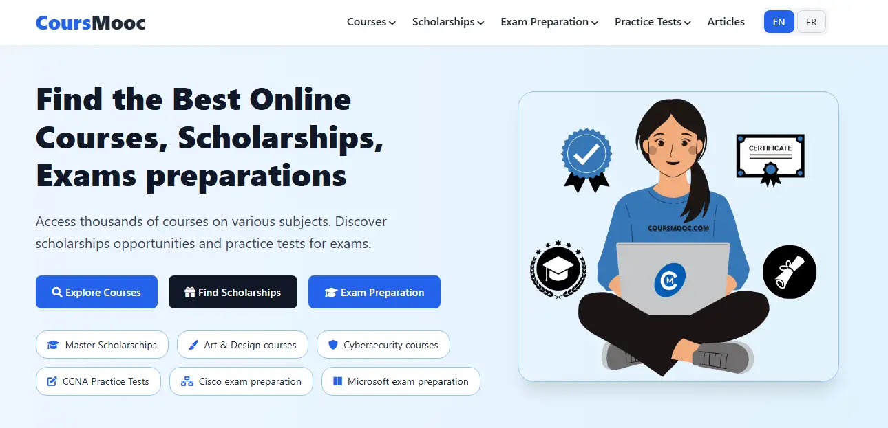 Coursmooc homepage preview
