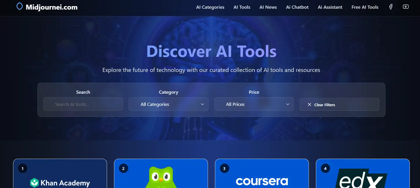 Midjournei homepage preview